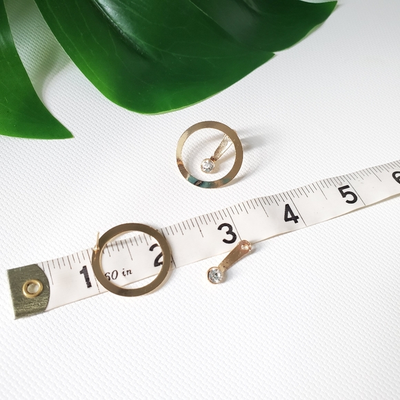 Front Back Double Sided Earrings 2 in One - Picture 3 of 5